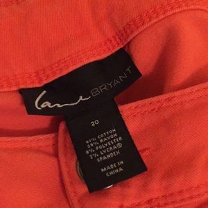 EUC ORANGE JEANS LANE BRYANT ZIPPER ANKLE